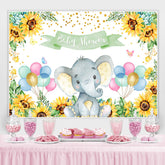 Sonnenblume Baby Elefant Ballon babydusche Hintergrund